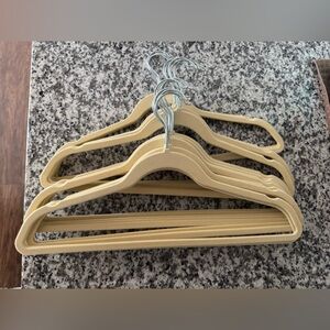 Velvet Non-Slip Hangers - Tan
